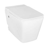 Унитаз импульсный Azario 360х590х440 напольный, квадратный, быстросъемное сиденье микролифт (AZ-102C)