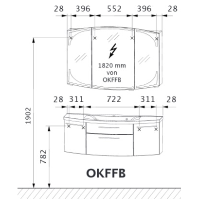 Раковина с Classic line*1400 (белый) SWM 6240 1 в Сочи и Адлере