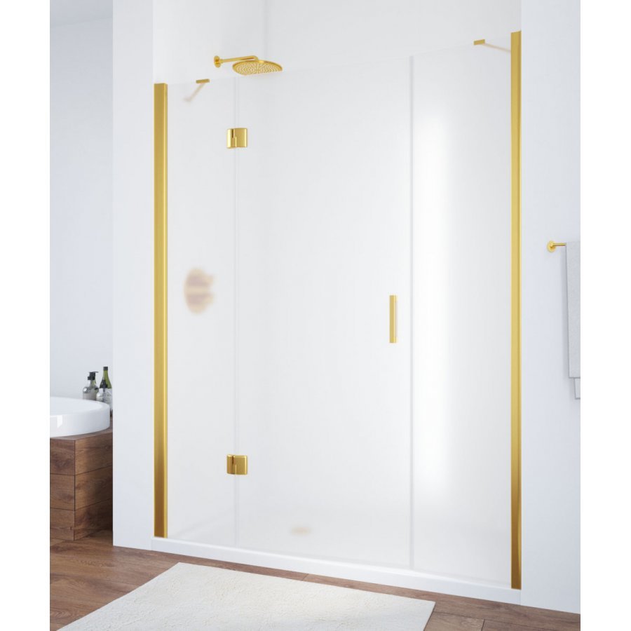 Дверь в душевой проем AFP-F 160 09 01 LUX профиль золото, стекло прозрачное