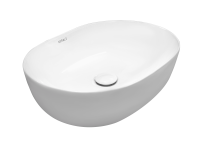 Раковина Kerald 485*350*130 мм накладная, белый  Раковина Kerald 485*350*130 мм накладная, белый