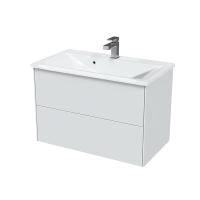 Ultra 80 тумба подвесная (2 ящ.) белая глянцевая 800 (дополнительно Next 80 раковина керамическая)
