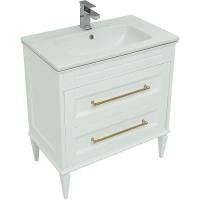 Тумба для раковины напольная Aquanet Бостон М 80 белый матовый (доп.раковина Бостон 80,ножки)