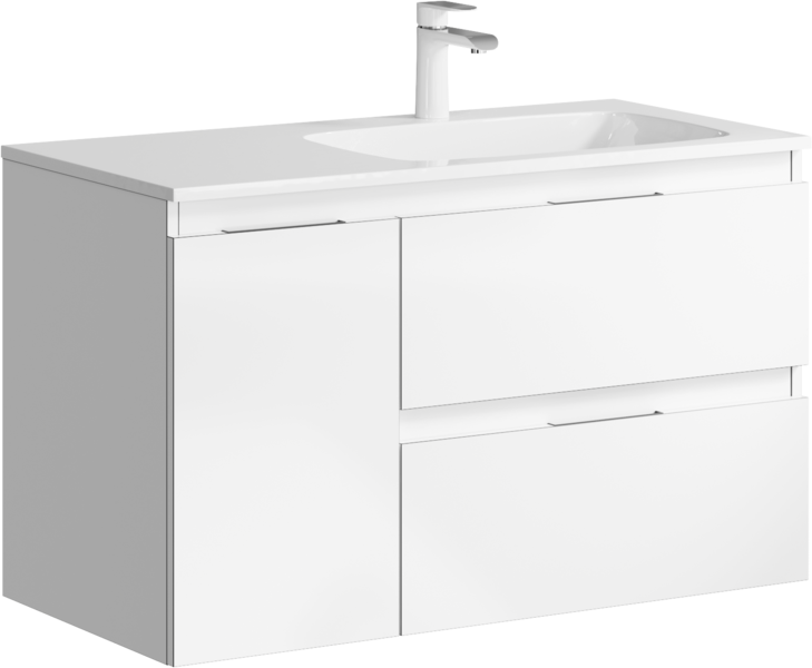 ACCENT 90 Тумба с умывальником Malaga 900/R, правая, цвет белый, ACC0109RW ACCENT 90 Тумба с умывальником Malaga 900/R, правая, цвет белый, ACC0109RW