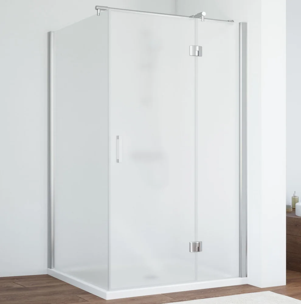 Душевое ограждение 85*100 ( дверка по 85 стороне) - левое открытие.Профиль хром/стекло бронза