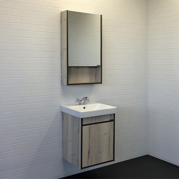 COMFORTY Тумба-умывальник "Вена-45" дуб дымчатый с  раковиной Адриана 45 в Сочи и Адлере COMFORTY Тумба-умывальник "Вена-45" дуб дымчатый с  раковиной Адриана 45 в Сочи и Адлере