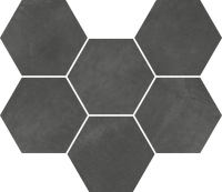 Мозаика Континуум Петрол Гексагон 25*29 натур.