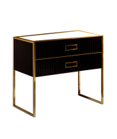 Тумба MONACO 100см h74см черная глянец + золото под раковину чашу
