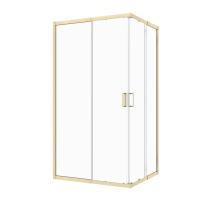 Душевое ограждениe 100*100*195 матовое золото,6мм