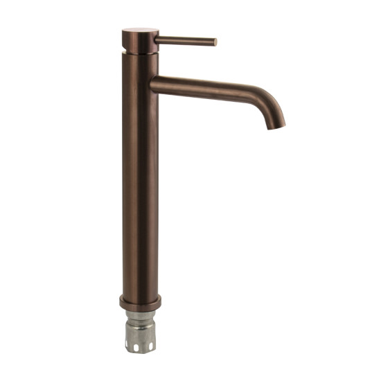 MAGNUS - Смеситель на раковину высокий, литой корпус по медь, изогнутый излив, из нержавеющей стали марки 304 MAGNUS - Смеситель на раковину высокий, литой корпус по медь, изогнутый излив, из нержавеющей стали марки 304
