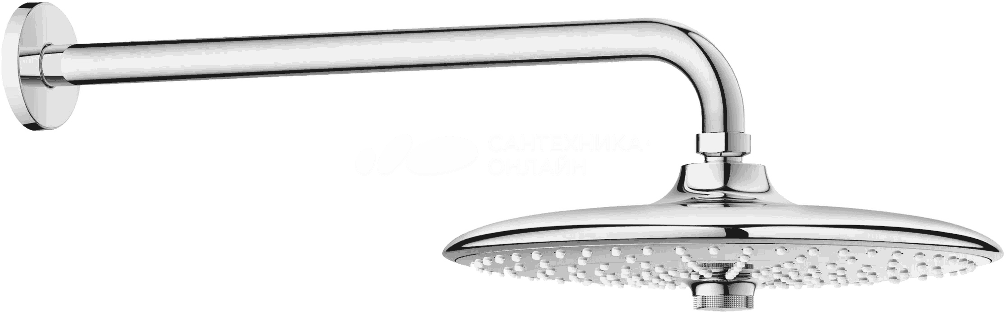 Верхний душ с душевым кронштейном 38 см Grohe Euphoria 260 SmartContro 26458000 хром Верхний душ с душевым кронштейном 38 см Grohe Euphoria 260 SmartContro 26458000 хром