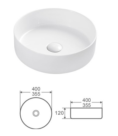 Раковина Kerald 355*355*120 мм накладная, белый в Сочи и Адлере Раковина Kerald 355*355*120 мм накладная, белый в Сочи и Адлере