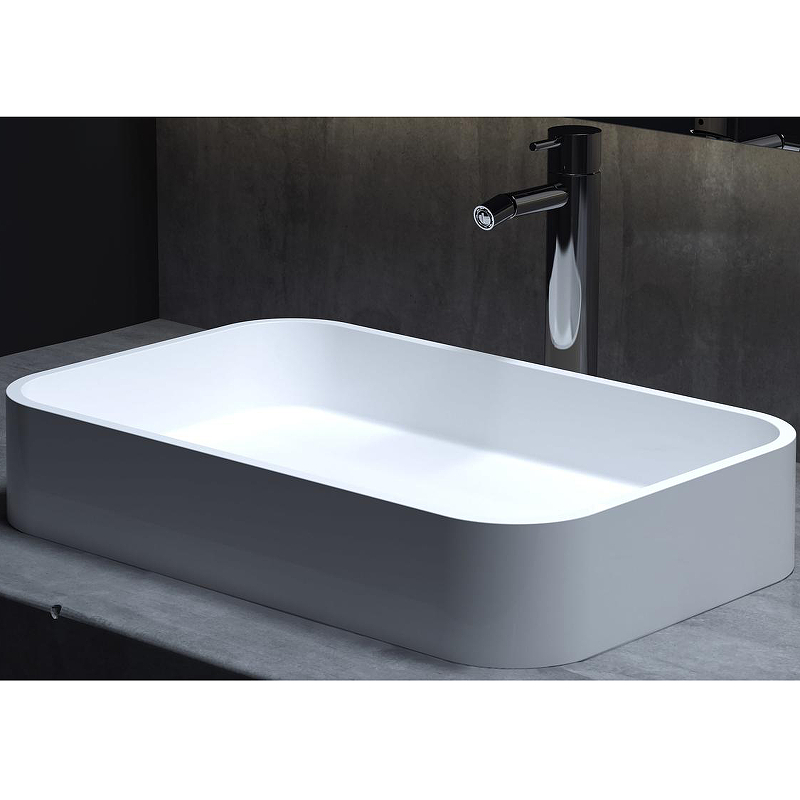 CALLISTA 104. Раковина из камня 1101104G, Saperit Белый глянец  CALLISTA 104. Раковина из камня 1101104G, Saperit Белый глянец