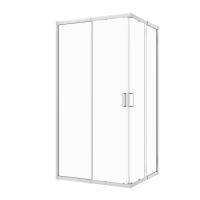 Душевое ограждениe 90*90*195 хром,6мм