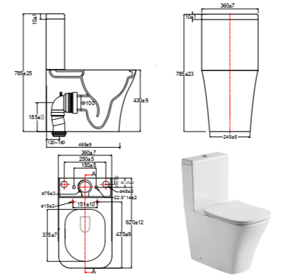 Унитаз-компакт Kerald AMBER (Амбер) безободковый, Торнадо 620*360*815 мм,с сиденьем микролифт дюропласт в Сочи и Адлере Унитаз-компакт Kerald AMBER (Амбер) безободковый, Торнадо 620*360*815 мм,с сиденьем микролифт дюропласт в Сочи и Адлере