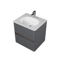 Savag 60 тумба подвесная серая матовая (Astra 60 раковина керамическая)