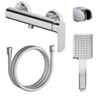 ASHER Смеситель для душа с ручным душем, без излива, керамический картридж, хром (AZ-VNN338311C)