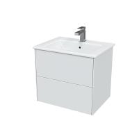 Ultra 60 тумба подвесная (2 ящика) белая матовая,(дополнительно Next 60 раковина керамическая) 