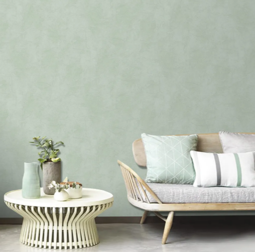 Обои Erismann Nova, винил горячего тиснения на флизелиновой основе, 1,06*10м, Зелёный однотон в Сочи и Адлере