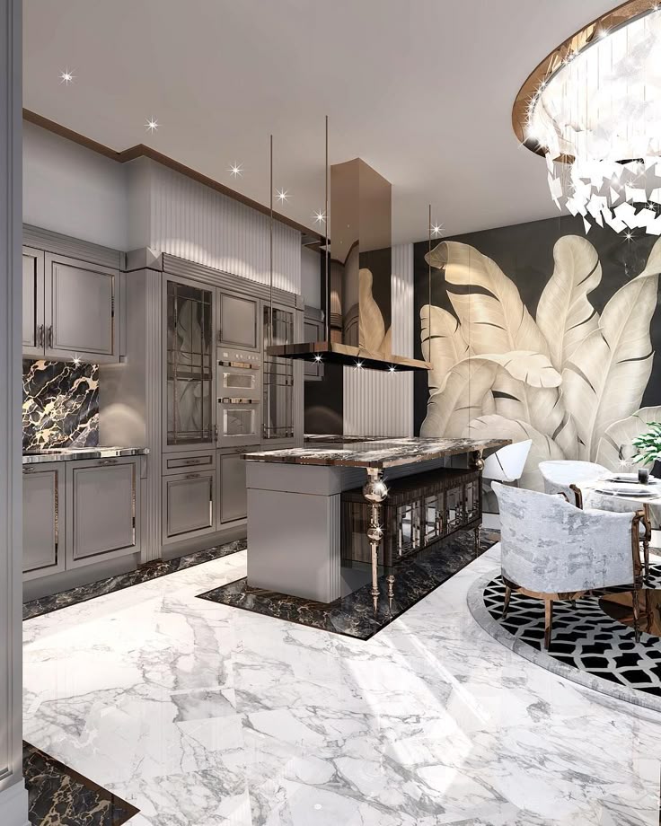 Дорогой интерьер благодаря плитке