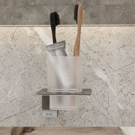 Подстаканник одинарный, матовое стекло, сплав металлов, Slide, графит, IDDIS, SLIGMG1i45 в Сочи и Адлере