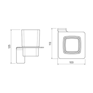 Подстаканник одинарный, матовое стекло, сплав металлов, Slide, графит, IDDIS, SLIGMG1i45 в Сочи и Адлере