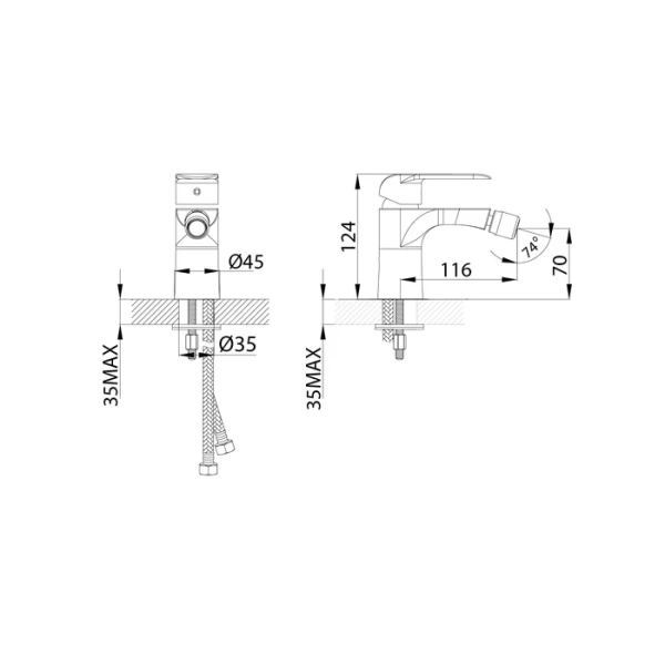 Смеситель для биде, CALSB00i04 в Сочи и Адлере Смеситель для биде, CALSB00i04 в Сочи и Адлере