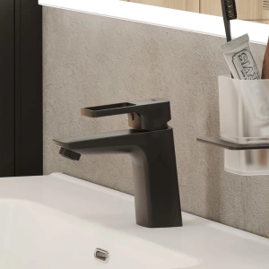 Смеситель для умывальника, черный матовый, Bild, IDDIS, BILBL00i01 в Сочи и Адлере Смеситель для умывальника, черный матовый, Bild, IDDIS, BILBL00i01 в Сочи и Адлере