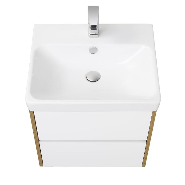 Сканди 55 Тумба-умывальник Белый/Дуб Рустикальный (раковина приобретается отдельно Адриана-55) в Сочи и Адлере Сканди 55 Тумба-умывальник Белый/Дуб Рустикальный (раковина приобретается отдельно Адриана-55) в Сочи и Адлере