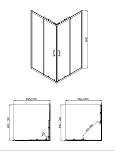 Душевое ограждениe Kerald 900-1000*900-1000*1900 хром,6мм прозрач.стекло,профиль алюм.телескоп.уменьшение на 10 см (1 место) в Сочи и Адлере Душевое ограждениe Kerald 900-1000*900-1000*1900 хром,6мм прозрач.стекло,профиль алюм.телескоп.уменьшение на 10 см (1 место) в Сочи и Адлере