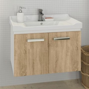 COMFORTY Тумба-умывальник "Рига-70" дуб сонома с раковиной COMFORTY 9335-70 (санфаянс) COMFORTY Тумба-умывальник "Рига-70" дуб сонома с раковиной COMFORTY 9335-70 (санфаянс)