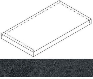 Ступень фронталь. Материя Титанио X2 33*60 с капиносом без насечек