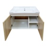 COMFORTY Тумба-умывальник "Рига-70" дуб сонома с раковиной COMFORTY 9335-70 (санфаянс) в Сочи и Адлере