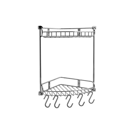 Полка металлическая двойная, угловая К-1222
