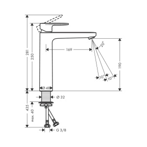 71582000 Смеситель Hansgrohe Vernis Blend  для раковины, хром в Сочи и Адлере 71582000 Смеситель Hansgrohe Vernis Blend  для раковины, хром в Сочи и Адлере