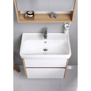 СИТИ 50 Тумба ДУБ КАНАДСКИЙ подвесная, два ящика с раковиной МИНИ 50 (Ш50хВ59хГ38) в Сочи и Адлере СИТИ 50 Тумба ДУБ КАНАДСКИЙ подвесная, два ящика с раковиной МИНИ 50 (Ш50хВ59хГ38) в Сочи и Адлере