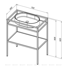 Консоль под раковину Allen Brau Liberty 75 1.33002.60 медь браш в Сочи и Адлере