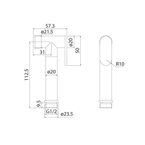 Гигиеническая лейка, 020WB0Gi20 в Сочи и Адлере