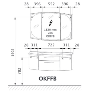 Раковина с Classic line*1400 (белый) SWM 6240 1 в Сочи и Адлере