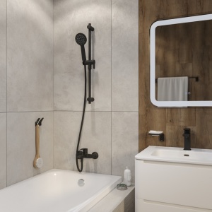 Стойка для душа, черная матовая, Ray, IDDIS, RAY70B0i17 в Сочи и Адлере Стойка для душа, черная матовая, Ray, IDDIS, RAY70B0i17 в Сочи и Адлере