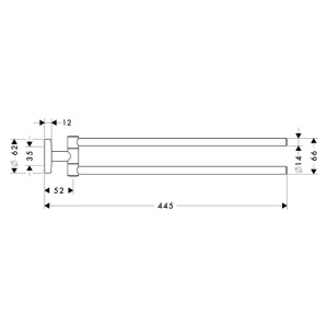 40512000 HG Полотенцедержатель двойной Hansgrohe Logis  в Сочи и Адлере