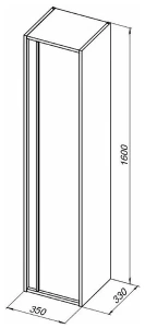 Шкаф-пенал для ванной Aquanet Lino 35 Дуб Веллингтон в Сочи и Адлере Шкаф-пенал для ванной Aquanet Lino 35 Дуб Веллингтон в Сочи и Адлере
