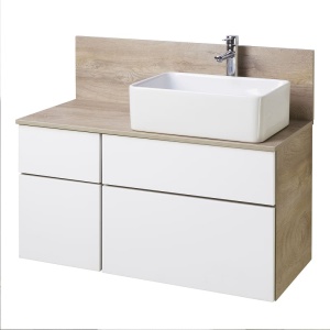 Столешница+панель Aquaton Мишель 100 дуб эндгрейн ВЛДСП 1A253103MIX40 в Сочи и Адлере Столешница+панель Aquaton Мишель 100 дуб эндгрейн ВЛДСП 1A253103MIX40 в Сочи и Адлере