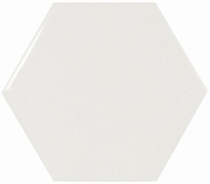 Плитка настенная Scale Hexagon White glossy 12.4*10.7