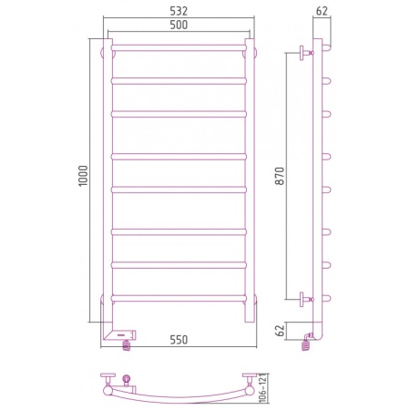 ГАЛАНТ 2.0 1000х500 / МЭМ правый (ЗОЛОТО) в Сочи и Адлере