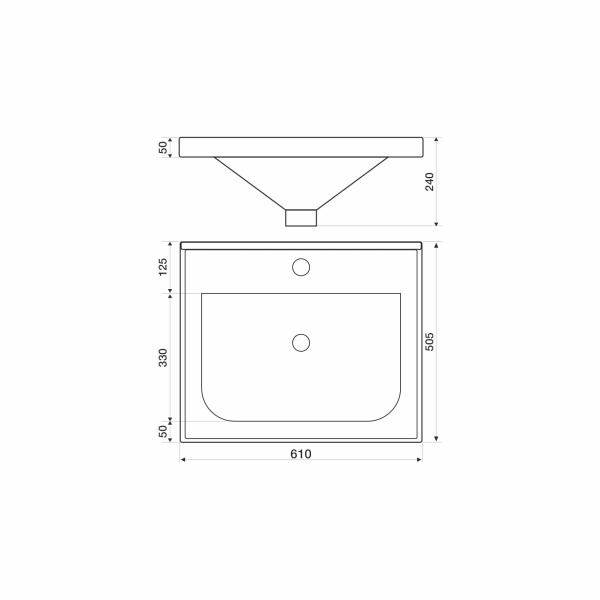 DEEP-60 раковина керамическая в Сочи и Адлере