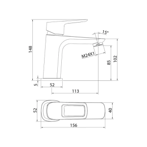 Смеситель IDDIS Spin SPISB00i01 для раковины, хром в Сочи и Адлере Смеситель IDDIS Spin SPISB00i01 для раковины, хром в Сочи и Адлере