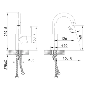 Смеситель для умывальника с поворотным изливом, Sena, IDDIS, SENSBR0i01 в Сочи и Адлере Смеситель для умывальника с поворотным изливом, Sena, IDDIS, SENSBR0i01 в Сочи и Адлере