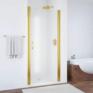 Дверь в душевой проем, стекло Флер-де-лис