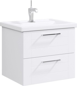 МАНЧЕСТЕР 60 Тумба подвесная, два ящика, белая с раковиной ФОСТЕР 60 (Ш61хВ55хГ41) MAN01062+Фостер 60 МАНЧЕСТЕР 60 Тумба подвесная, два ящика, белая с раковиной ФОСТЕР 60 (Ш61хВ55хГ41) MAN01062+Фостер 60