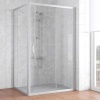 Душевой уголок 120х90 профиль глянцевый хром, стекло прозрачное